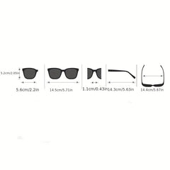 Large Square Sunglasses Anti Ultraviolet Big Face Thin Look