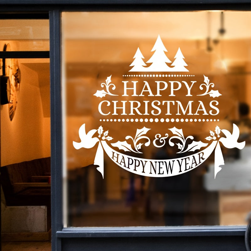 Christmas Theme Window Sticker HAPPY CHRISTMAS Vinyl Sticker
