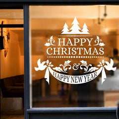Christmas Theme Window Sticker HAPPY CHRISTMAS Vinyl Sticker