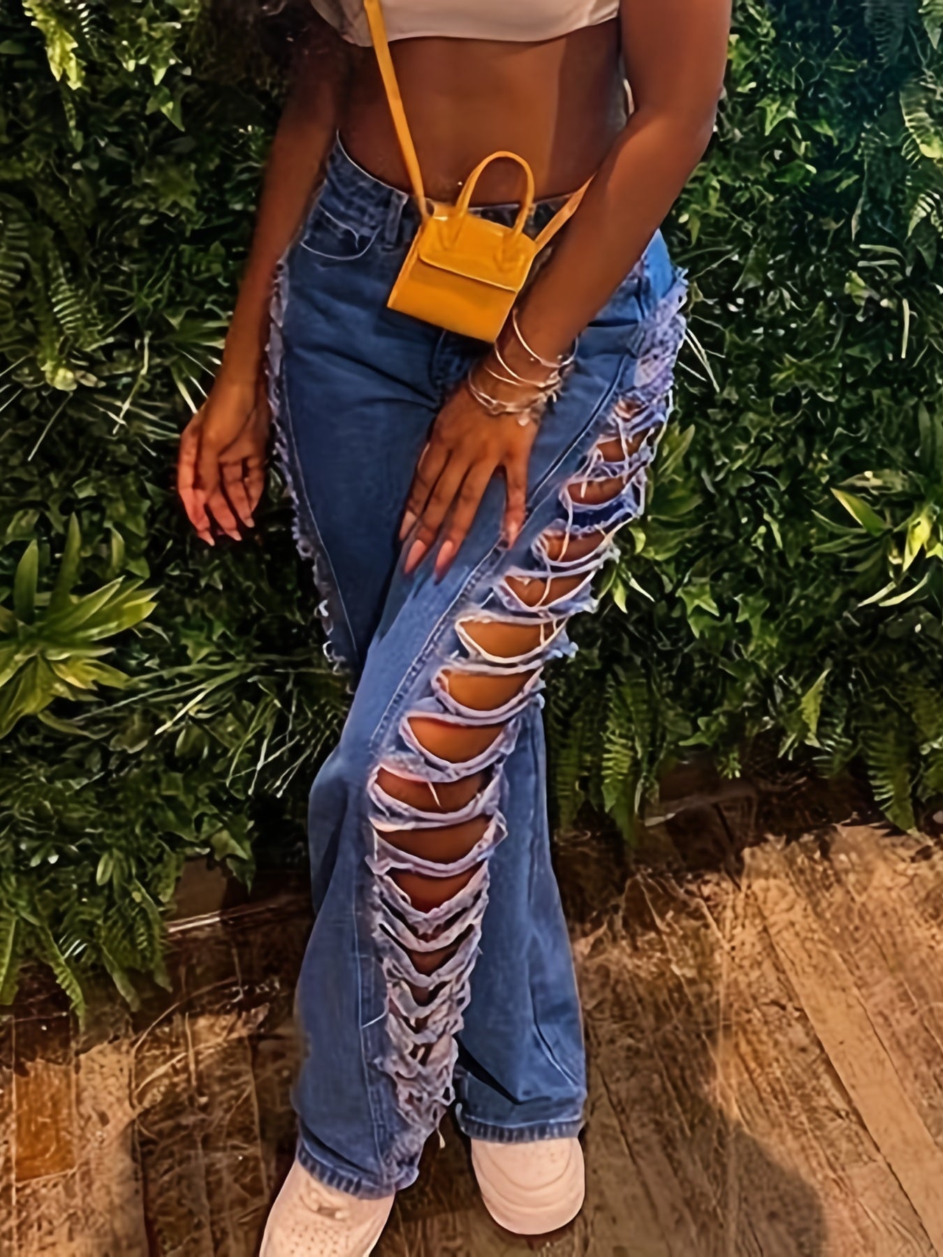 Sexy Ripped Distressed Denim Jeans for Women