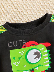 Toddler Boys Dinosaur 2pcs Set Sweatshirt & Sweatpants