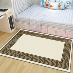 Geometric Velvet Rug Bedroom Decor Large Area Rug Short Hair Lounge Rug