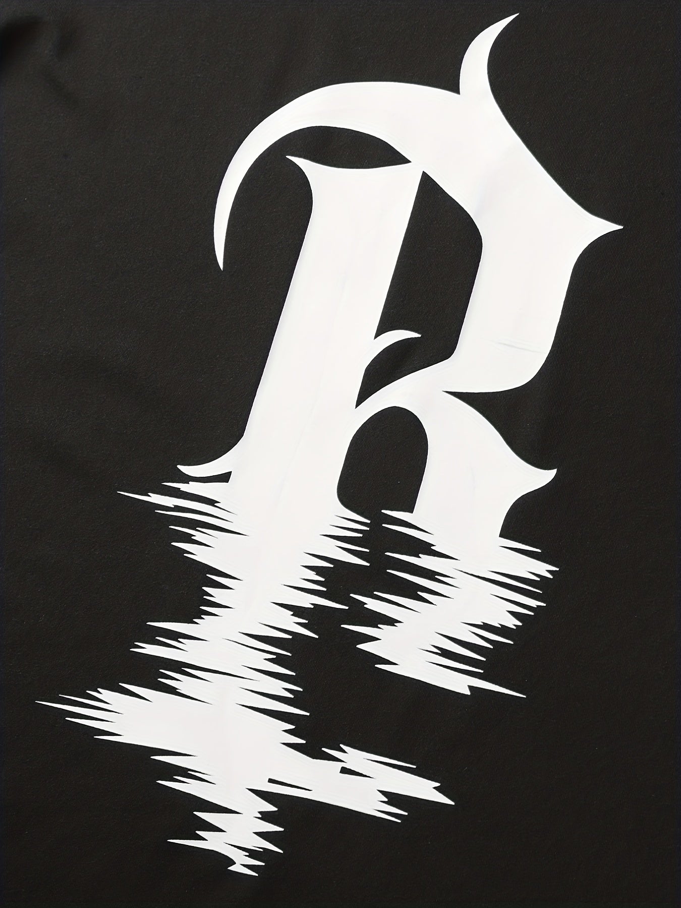 Letter In The Water Print Men's Graphic Crew Neck T shirt