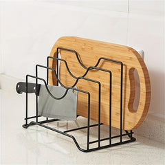 Metal Iron Pot Lid Rack Chopping Board Storage Kitchen Organizer