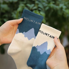 4 Pairs Print Sports Socks Comfy & Breathable Street Mid Tube Socks Women's