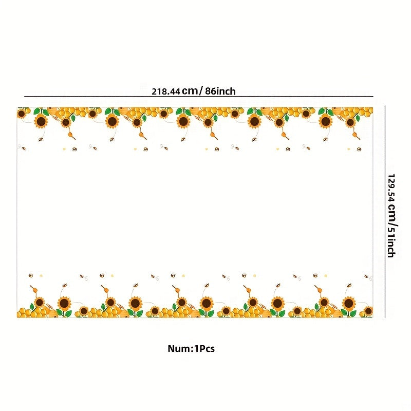 Bee Themed Party Tablecloth for Single Person Party