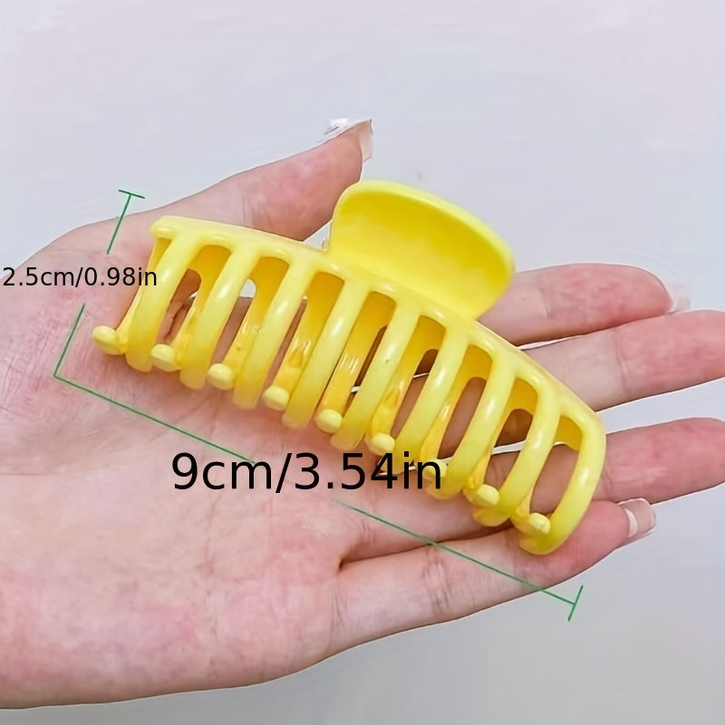 6pcs Solid Style Hair Claw Shark Claw Hair Accessory