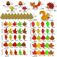 Kids Fall Felt Garland Hedgehog Squirrel Fox Autumn Decor