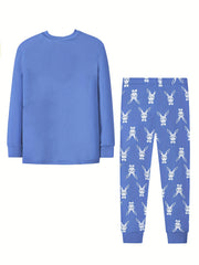 Boys Luminous Easter Rabbit Pajama Set - Long Sleeve Top & Pants