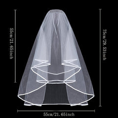 Wedding Veil With Hair Comb Bridal Headwear Non Slip Hair Accessory
