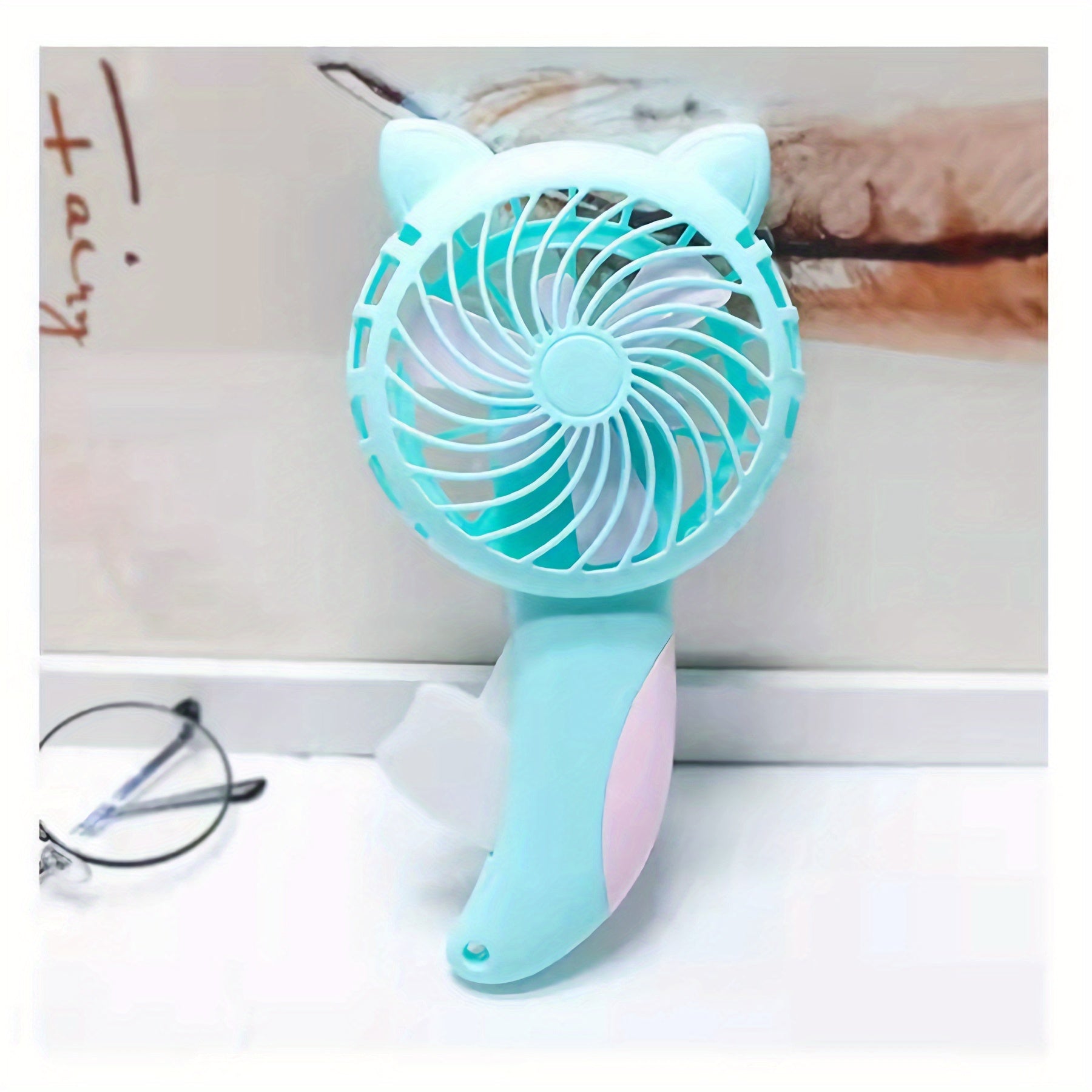 Mini Handheld Cat Ear Cartoon Cooling Fan Toy
