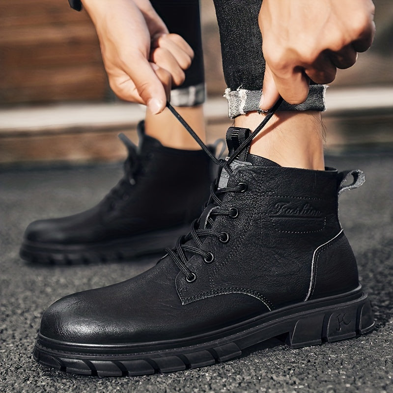 Men's Preppy Style Ankle Boots Lace up Boots