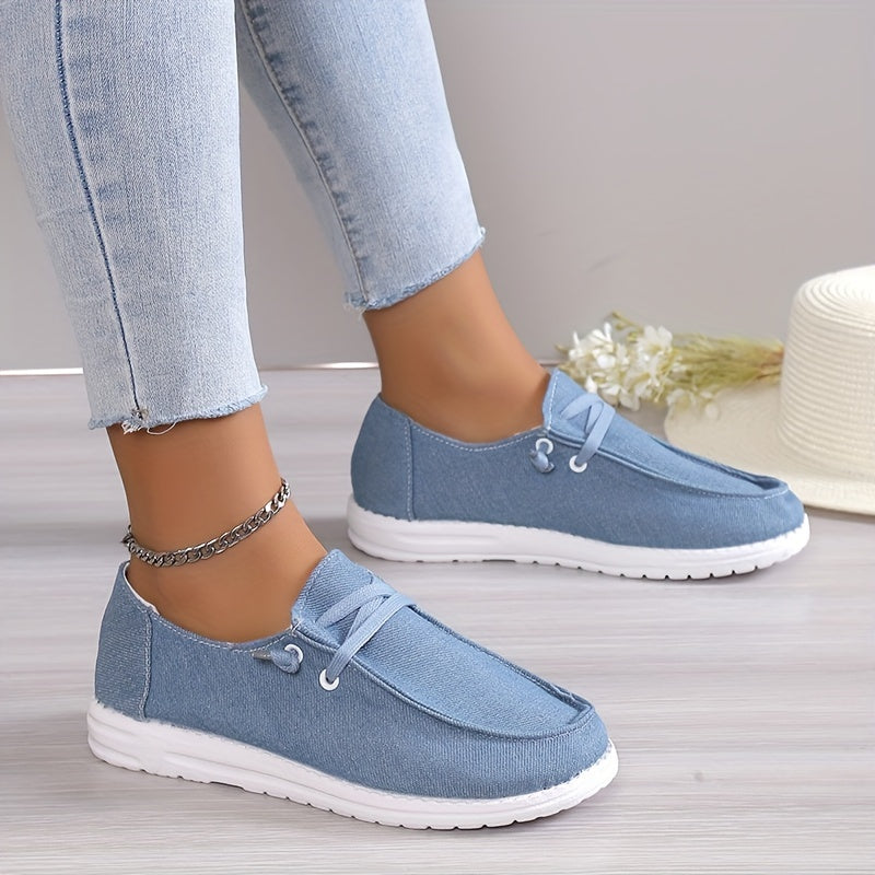 Women's Canvas Shoes Casual Lace Up Low Top Outdoor Shoes Lightweight