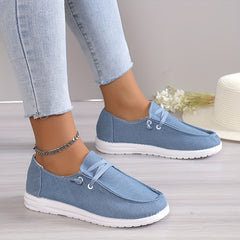 Women's Canvas Shoes Casual Lace Up Low Top Outdoor Shoes Lightweight