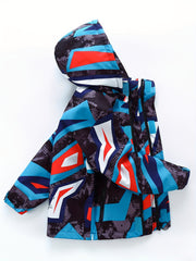 Waterproof Windproof Hooded Reflective Jacket Ski Coat