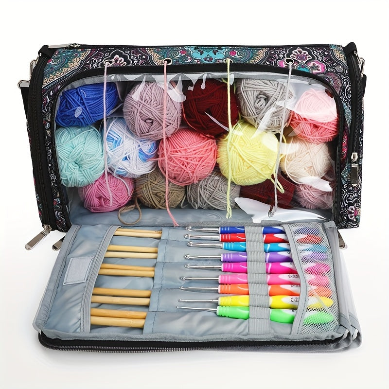 Multifunctional Wool Storage Bag for Knitting Crocheting Supplies