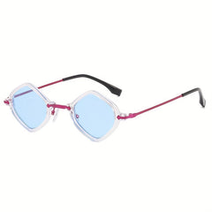 Retro Irregular Frame Men's Sunglasses with Case