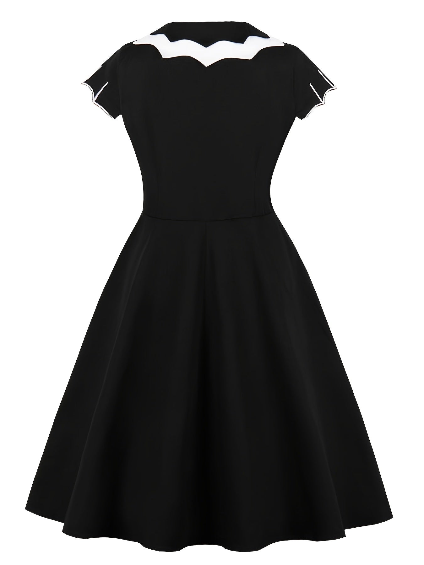 Plus Size Gothic Dress Bat & Spiderweb Embroidered Cap Sleeve