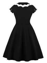 Plus Size Gothic Dress Bat & Spiderweb Embroidered Cap Sleeve