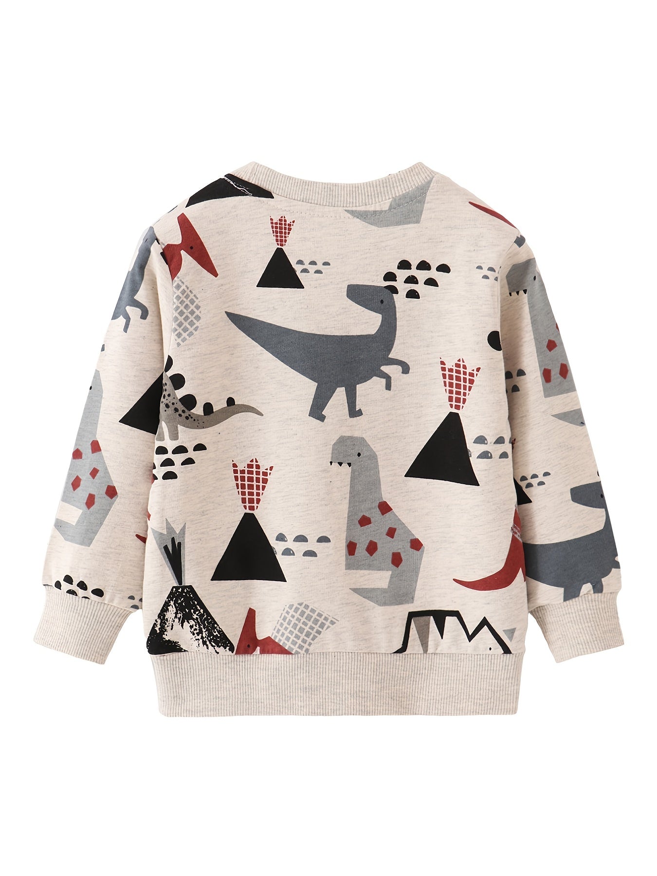 Baby Boys Dinosaur Print Pullover Sweatshirt Top