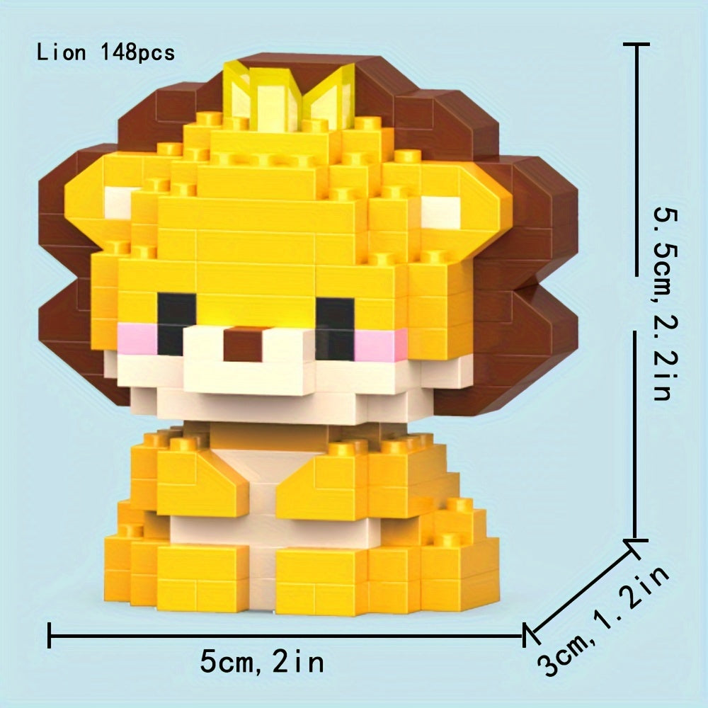 Mini Cartoon Animals Building Block Toys Set