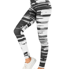 Sexy Streak Print Leggings High Waist Slim Leggings
