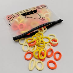100 200pcs Mix Hair Elastics Ties Thick Stretchy Rubber Band Ponytail Holder