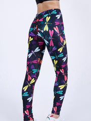 Colorful Dragonfly Animal Print Leggings