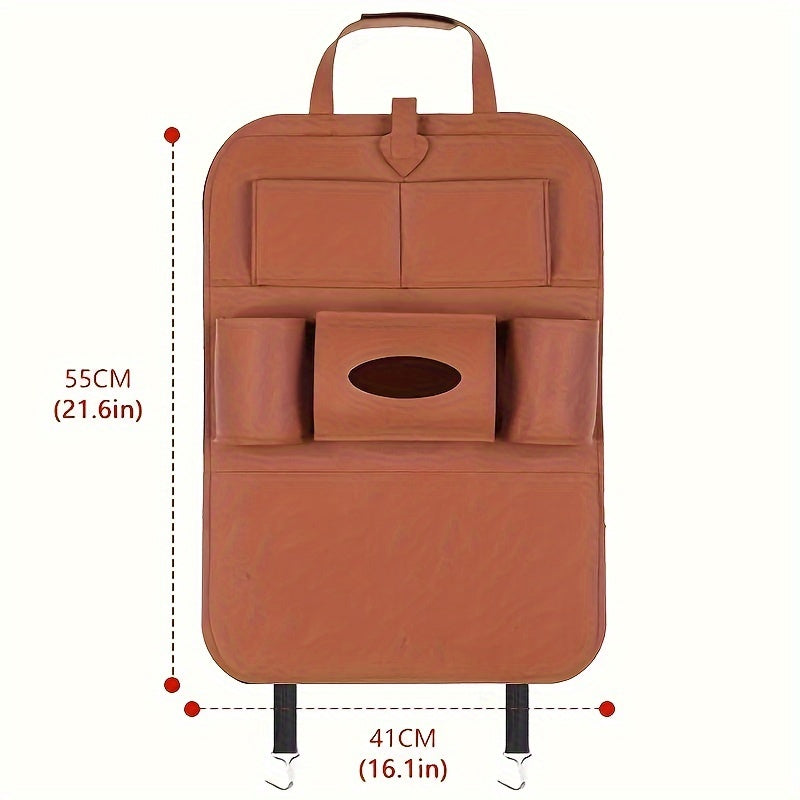 5pcs Felt Car Storage Bag Car Seat Back Hanging Organizer Car Accessories