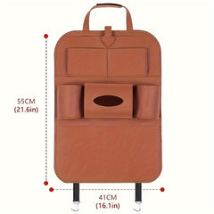 5pcs Felt Car Storage Bag Car Seat Back Hanging Organizer Car Accessories