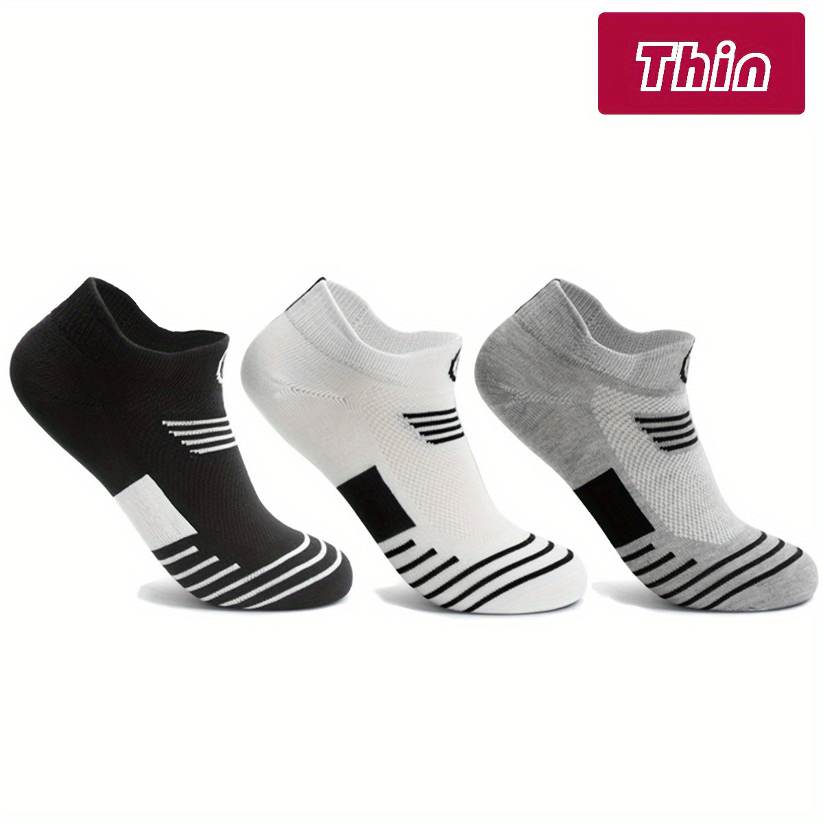 Men's Breathable Non-slip Athletic Ankle Socks 4-Pack