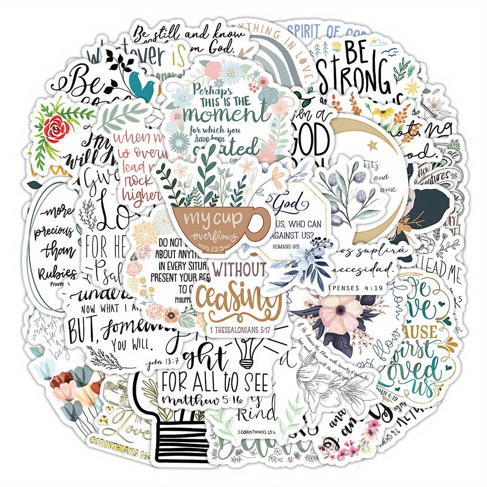 Set of 50 Biblical Quotes for Decoration