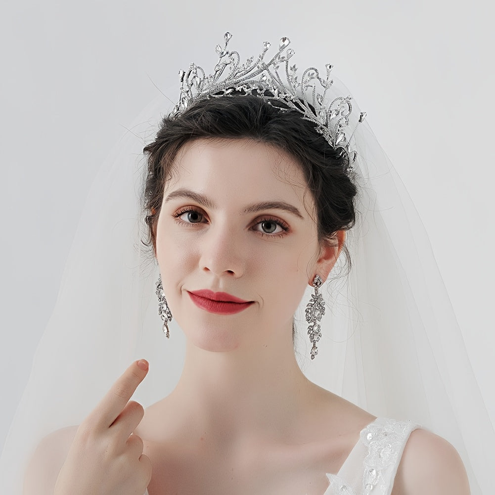 Rhinestone Crown Hairband Headband Princess Tiara Cosplay Hair Accessory