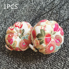 Pumpkin Shape Pin Cushion with Wrist Strap for Sewing DIY