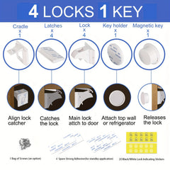 Magnetic Baby Proofing Cabinet Locks - Easy Installation