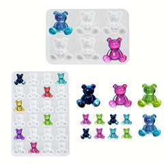 Resin Silicone Mold for Crystal Bear Charms Jewelry Making