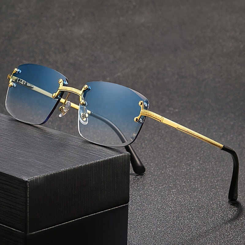 Metal Rectangle Sun Glasses UV400 Eyewear