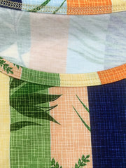 Stripe & Leaf Print Men's Graphic T-shirt for Summer