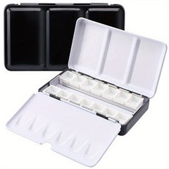 Metal Watercolor Tin Palette with 14 Half Pans for DIY Travel Palette