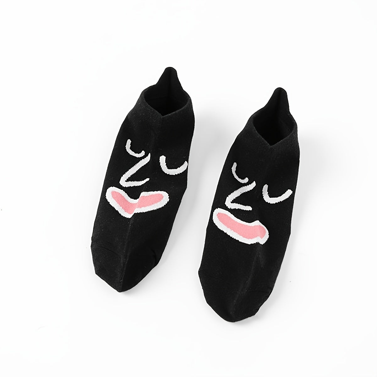 10 Pairs Expression Print Short Socks & Funny Comfy Low Cut Ankle Socks