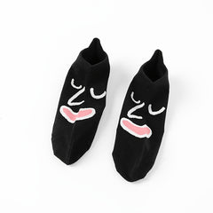 10 Pairs Expression Print Short Socks & Funny Comfy Low Cut Ankle Socks