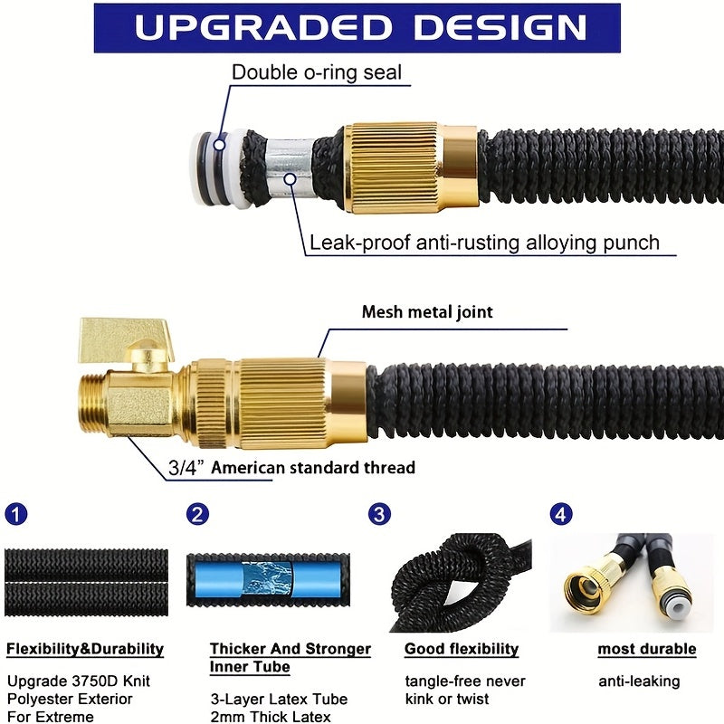 Telescopic Garden Hose Set High Pressure Cleaning Car Wash Water Gun