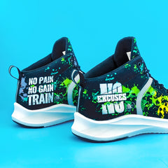 Men's 'No Excuses' Mid Top Shoes Comfy Lace Up Street Style Fitness Training