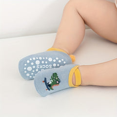 3 Pairs Non-slip Boat Socks for Baby Girls Kids