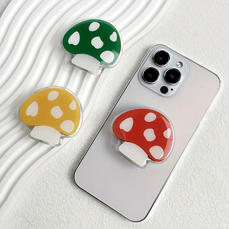 Cartoon Mushroom Phone Holder Foldable Desktop Portable Handle