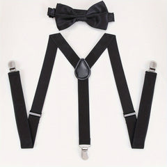 Men's Suspenders & Bow Tie Set For Wedding Party