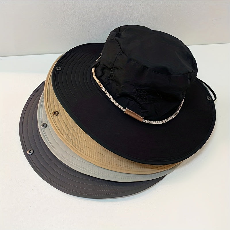 Embroidered Sun Protection Hat for Outdoor Traveling