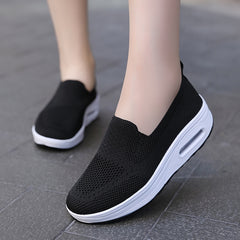 Women's Air Cushion Wedge Sneakers Slip On Casual Shoes