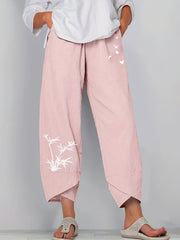 High Waist Harem Pants Women's Casual Solid Color Elastic Long Trousers