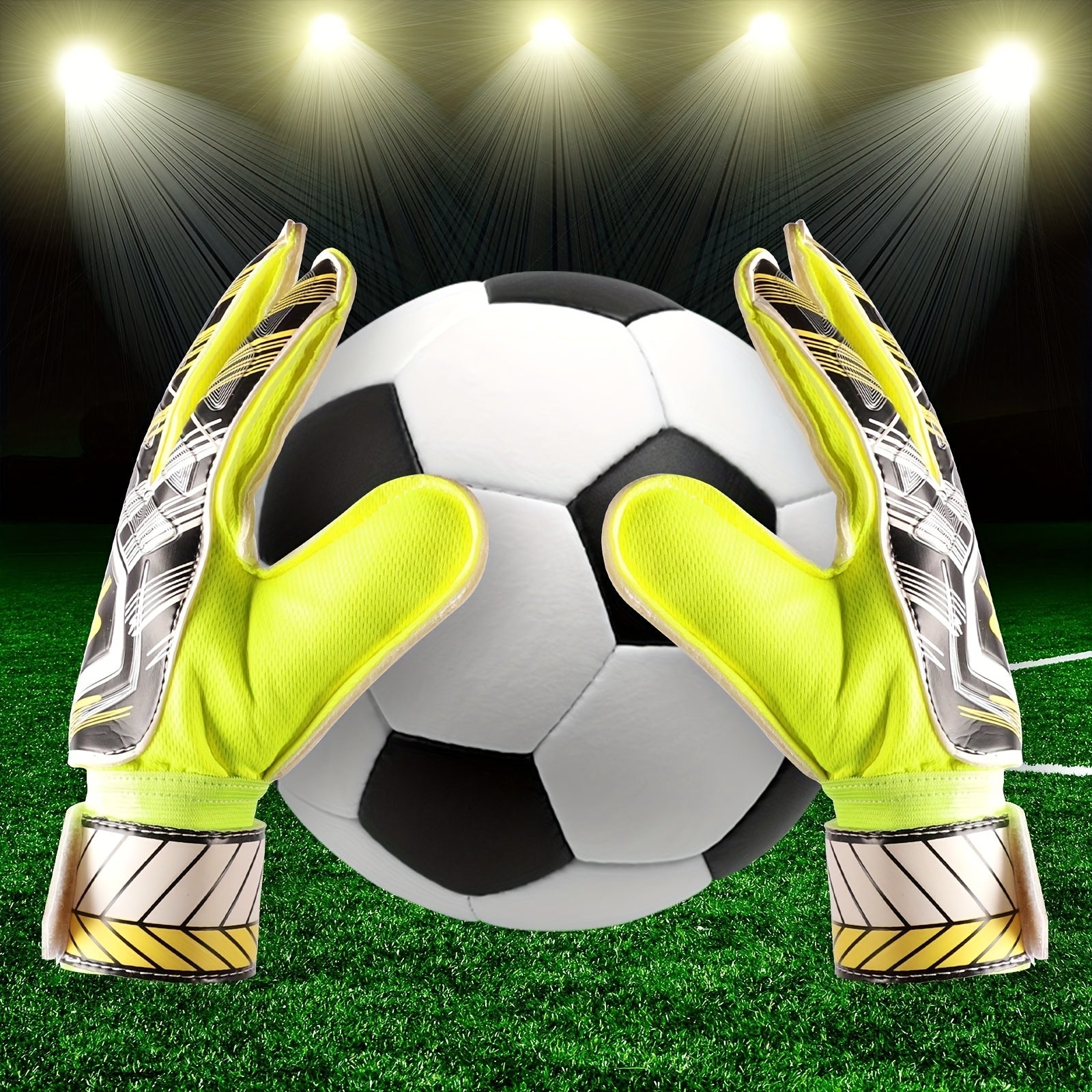 Kids Football Goalkeeper Gloves, Non Slip, Thickened, Training Match